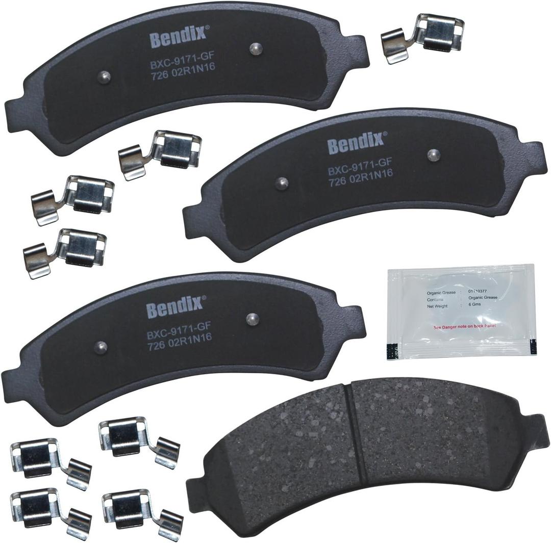 Bendix Priority1 CFC726 Ceramic Front Brake Pads for Chevrolet Blazer 2005-1997, S10 2004-1998, GMC Jimmy 2005-1997, Sonoma 2004-1998, Isuzu Hombre 1999-1998, Oldsmobile Bravada 2001-1997
