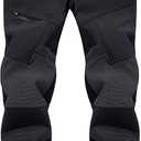 TACVASEN Men's Snow Ski Pants Winter Fleece Lined Pants for Mens Water Resistant Snowboarding Hiking (34W x 30L, Black)