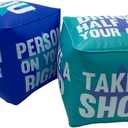 Giant Dice Drinking Game for Adults - Blow Up Dice PVC Inflatable and Reusable 2 Dice - 10" - Jumbo Dice for Indoor Outdoor Fun Games, Pool Parties, Lawn Floor Games