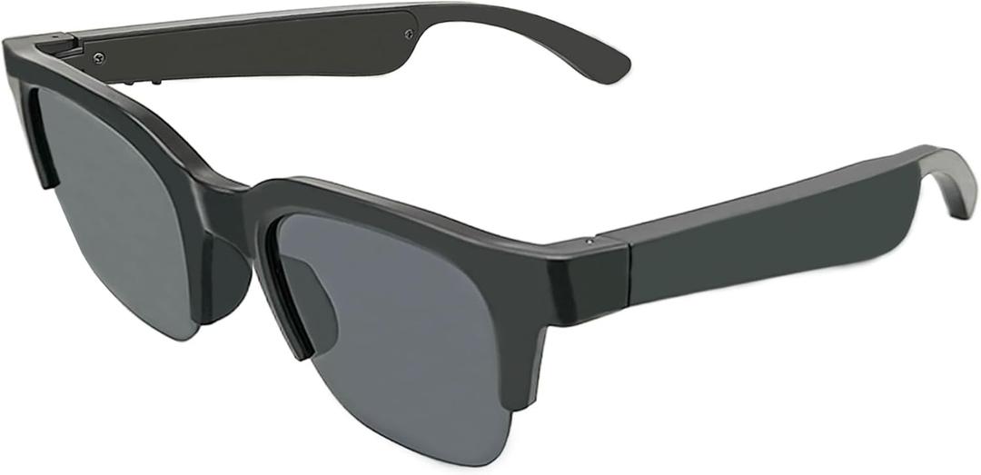 Smart Audio Sunglasses, Polarized Bluetooth Glasses for Men Women, Open Ear Sport Sunglasses with Mic & Speakers, Bluetooth 5.3, Voice Control (E60)