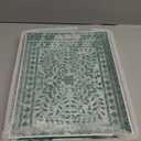 MAONAME Rectangular Decorative Tray, Plastic Serving Tray with Handles, Modern Green Trays for Ottoman, Coffee Table Trays for Living Room, Home Decor, 15.7" x 11.8" x 1.6", Floral Green