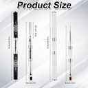 2 x 2pcs Hard Gel Nail Brush, Premium Nylon Builder Gel Art Brushes for Nails French Manicure Design Brush Easy To Use And Clean Nail Hard Gel Brushes Tool for Home And Professional Nail Salons