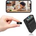 Mini Security Camera, Nanny Cam with 180Rotating Lens, Free Cloud & SD Storage, 4K WiFi Wireless Surveillance, No WiFi Recording, Motion Detection, Auto Night Vision