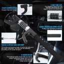 Steering Wheel Lock Anti-Theft Device, High Security 5-Digit Password Vehicle Lock, Heavy Duty Adjustable Steering Wheel Lock for Car Truck Van SUV