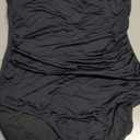 Eomenie One Piece Swimsuit for Women Tummy Control Ruched Bathing Suit Push Up Slimming Swim Suit Double Straps Swimwear S, Black