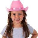 Funny Party Hats Cowboy Hat - Western Hat with Paisley Bandanna - Dress Up Clothes (Pink Cowgirl Hat with Pink Paisley Bandana)