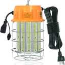 400W LED Temporary Work Light, Portable Hanging Construction Work Light,5000K 56000LM,with ON/Off Button & Hook Jobsite Lighting