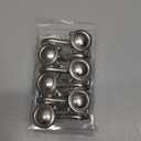 CHICTIE Nickel Shower Curtain Hooks Rings, Decorative Silver Shower Hook for Shower Curtain, Rustproof Modern Shower Rings Hangers for Bathroom Curtains Rods, Set of 12