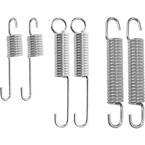 6 Pcs Silver Metal Motorcycle Side Kickstand Springs Universal Steel Springs Replacement for Kick Side Stand Spring Bicycle Mini Bike Electric Scooter 104mm 103mm 84mm