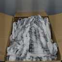 GarveeHome Heated Blanket Queen Size, Electric Blanket Cozy Faux Rabbit Fur with 4 Heating Levels & 10 Hours Auto Off, Over-Heat Protection, Machine Washable, ETL Certification, Marble Gray 84"x90"