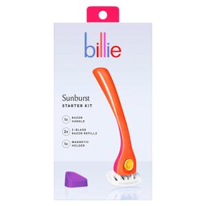 Billie Razors for Women Shave Kit Womens Razor + 2 x 5-Blade Razor Refills + Magnetic Holder Sunburst