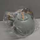 Tea Kettle, Vegoran 100 OZ / 3 Liter Whistling Tea Kettle, Tea Pots for Stove Top Food Grade Stainless Steel with Wood Pattern Folding Handle, Loud Whistle Kettle for Tea, Coffee, Milk (Green)