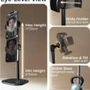 COOPER ChatStand, Adjustable Cell Phone Stand for Desk, Phone Stand for Recording, iPhone Holder for Filming, Small iPhone Tripod, Soporte para Celular, Fits Samsung, Android, (Night Black)