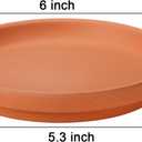 10 Pack Terracotta Pot Plant Saucer, 6 Inch Round Terra Cotta Planter Saucers for 5 Inch 5.5 Inch 6 Inch Flower Pot with Drainage Hole, Small Clay Planter Drip Trays for Indoor, Outdoor Plants