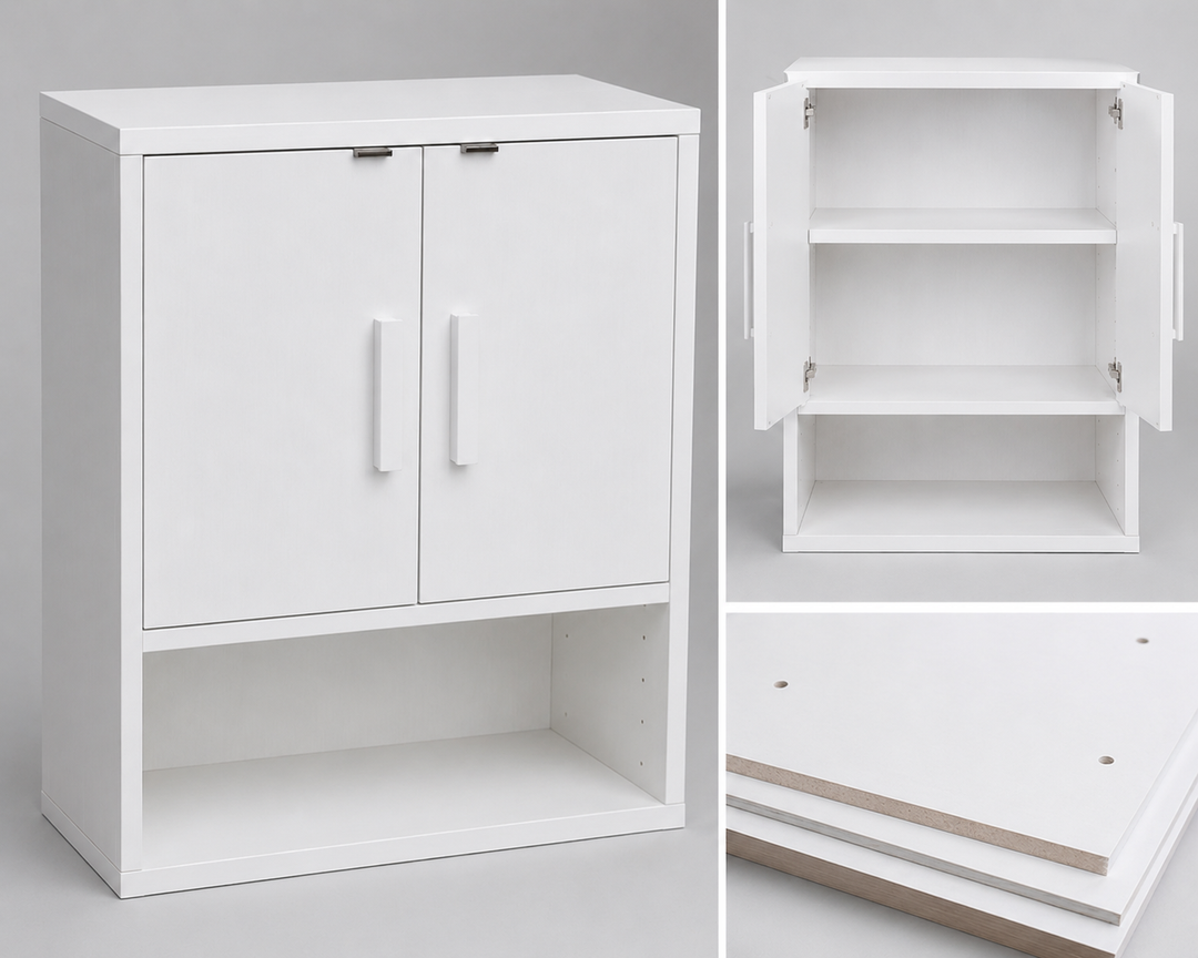 Bathroom Wall Cabinet, Medicine Cabinet, 15 x 7.1 x 16.1Inches, Adjustable Shelf, Over The Toilet Wall Storage Cabinet, for Bathroom, Bedroom, White