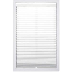 DEZ FURNISHINGS Cordless 1" Light Filtering Pleated Shade, Fabric, 57"W x 64"H, White
