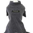 Hdwk&Hped Soft Cotton Dog Pajamas for All Seasons, Striped Pet Bottoming Jumpsuit for Small Dog Cat Puppy (#4, Solide Style - Dark Grey) Size L