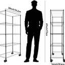 Whitmor 5-Tier Heavy Duty Shelving Unit, Metal Adjustable Storage Shelves, 1000 lbs Capacity for Pantry, Kitchen, Closet, Laundry, 29.6" L x 13.7" W x 59.4" H, Black, 5-TIER,30"L x 14"W x 59"H