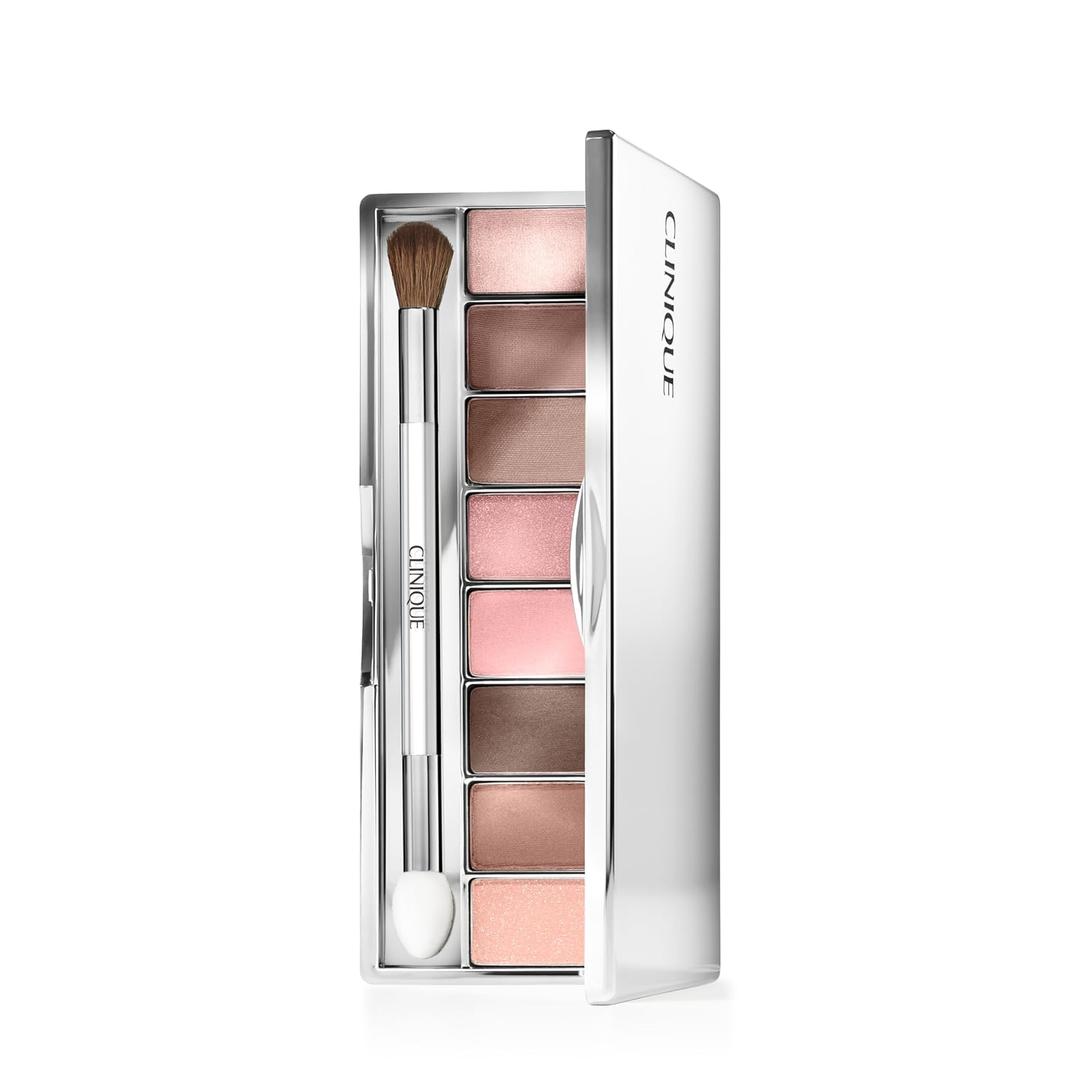 Clinique All About Shadow Eye Shadow Palette, 8 Silky + Buildable Shades | Safe For Sensitive Eyes (AB A Pink Honey Affair)