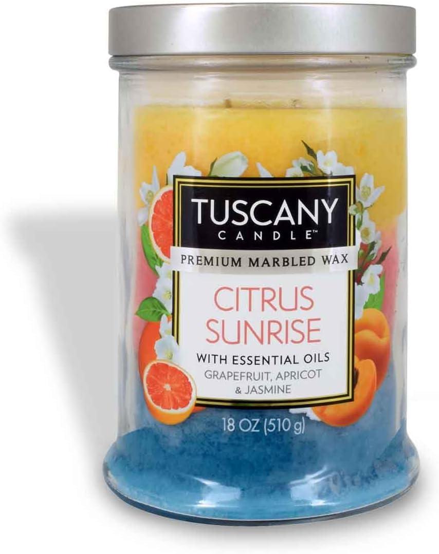 Tuscany Candle Citrus Sunrise Long-Lasting Scented Jar Candle, 18 oz