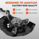 Front Right Steering Knuckle & Wheel Bearing Hub Assembly for Toyota Sienna 2004 2005 2006 2007 2008 2009 2010, 698-424, 698424, Only for FWD, Passenger Side