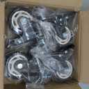 3 Inch Caster Wheels, Casters Set of 4,1/2"-13 x 1 (Screw Diameter 1/2", Screw Length 1.5") Threaded Stem Casters, Heavy Duty Industrial Castors, Locking Caster for Furniture and Workbench