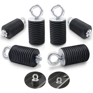 StarknightMT Ranger Tie Down Anchors,UTV Lock and Ride 2" Bed Anchor Compatible with Polaris General Ranger 500 570 1000 XP 900 800 700 with 1-7/16" Hole(6 Pcs,Black)