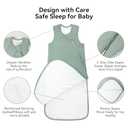 BubblePanda Rayon Made from Bamboo Sleep Sack 6-12 Months 1.0 Tog Soft Toddler Sleeping Sack for Babies 2-Way Zipper Baby Wearable Blanket (Sage)