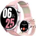 Kieslect Smart Watch for Women, 1.32" AMOLED Display, Pink Fitness Tracker with Call Function, 170+ Sports Modes, Heart Rate Monitor, 5ATM Waterproof