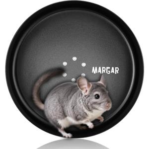 MARGAR 15" Aluminum Alloy Chinchilla Exercise Wheel,Silent Running Wheel for Chinchillas, Hamsters or Other Small Pets