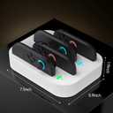 Gagaking 4 in 1 Controller Charging Dock for Nintendo Switch 2 Joy Con, 2.5H Fast Charging Joy Con Charger Station with LED Indicator,Organized Storage Stand for Switch 2 Accessories (White)