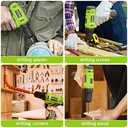 Cordless Drill Set,12V Power Drill Set with Battery and Charger, Electric Driver/Drill Bits, 3/8'' Keyless Chuck,21+1 Torque Setting, 180 inch-lbs, with LED Electric Drill Set (Green)