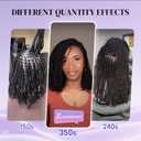 Micro Locs Extesnions Human Hair 0.2cm Thickness Sisterlocks Curly Tips, Full Handmade Interlocking Permanent Soft Dreadlock Extensions Natural Looking Locs (BUG# 0.2cm, 12 Inch 30 Strands)