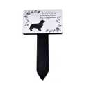 OriginDesigned Dog Memorial Plaque Stake SILVER and Black - Outdoor Garden Waterproof (Golden Retriever)