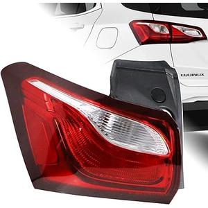 Lathsy Halogen Tail Light Assembly Compatible with Chevy Equinox 2018 2019 2020 Left Driver Side Taillight Outer Replace 84769835 NONLED