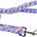 ARING PET American Flag Dog Leash, Cute Summer Dog Leashes Matching Dog Collars, Cotton Handmade 4th of July Walking Dog Leash for Small Medium Large Dogs and Cats