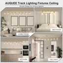 AUQUEE 8 Light Track Lighting Fixtures Ceiling, Gold Kichen Track Lighting Fixtures, Rotatable Light Heads, Adjustable Modern LED Track Lights for Kitchen/Hallway, No GU10 Bulb