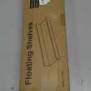 Floating Shelves for Wall Decor, Wall Mounted Wood Storage Shelf for Bedroom, Living Room, Bathroom, Kitchen, Nursery, Rustic Display Picture Ledge Shelf with Lip Set of 2-16 Inches, Walnut (15.8in)