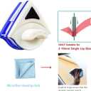 Double Sided Window Cleaner - Magnetic Window Glass Wiper Cleaning Tool for with Microfiber Cleaning Cloth (Blue) High-Rise Household Clean Windows Thickness 0.1''-0.3'' (Blue)