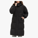 Long Puffer Jacket for Women,2024 Thickened Winter Coat Hooded with Deep Pockets, Ladies Warm Winter Jacket, M