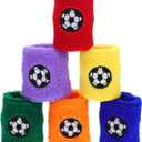 2 x Sports Wristbands for Kids: Wrist Sweatbands, Soccer Wristband, Sports Party Favors, 6pcs Sports Wristband Soccer