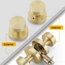 Goldenwarm Gold Closet Door Knobs, Heavy Duty Zinc-Alloy Passage Brushed Gold Interior Door Knobs, Brushed Brass Indoor Doorknobs for Hallway, Closet (3 Pack)
