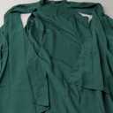 MAYFASEY Women's Elegant High Split Flare Sleeve Formal Evening Gowns Maxi Dress with Cape (Dark Green)