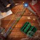 Light Up Magic Wizard Wand with White Lighting Rechargeable Illuminating Witch Sorcerer Wand for Kids Cosplay Collection, Intuition