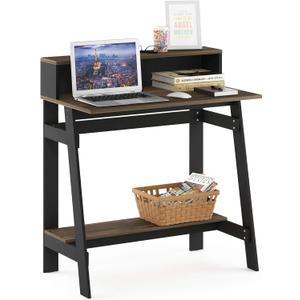 Furinno Simplistic A Frame Computer Desk, 17.9"D x 31.6"W x 35.5"H, Columbia Walnut