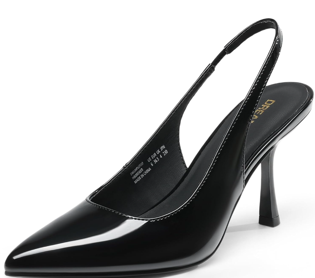 DREAM PAIRS Women's Heels Slingback Stiletto Pumps Shoes Pointed Closed Toe Kitten Heels Dress Bridal Elegant Wedding Sexy Party 10