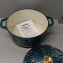 Mueller DuraCast 6 Quart Enameled Cast Iron Dutch Oven Pot with Lid, Heavy-Duty, Oven Safe up to 500 F & Across All Cooktops, Wedding Registry Ideas & Gifts, Emerald