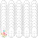 50 Pcs 3 Inches Clear Easter Eggs Fillable Plastic Easter Eggs Empty Transparent Eggs for Easter Hunt Easter Basket Stuffers