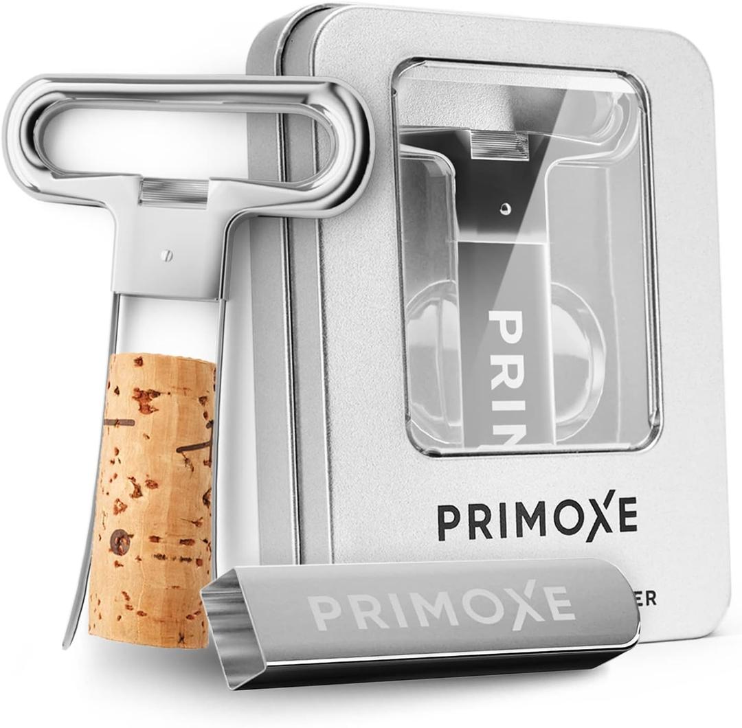 Ah So Two Prong Cork Remover with Bottle Opener - Professional Stainless Steel Puller - Extractor For Opening & Vintage Collecting - for Connoisseurs & Collectors to Uncork