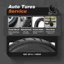 10x2.50 Scooter Tire & Tube Set: EMERK 10 Inch Wear-Resistant Pneumatic Replacement Scooter Tires and Inner Tubes with 90° Bent Valve and 2 Tire Levers, Fits 6.0" Rims (2-Pack)